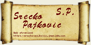 Srećko Pajković vizit kartica